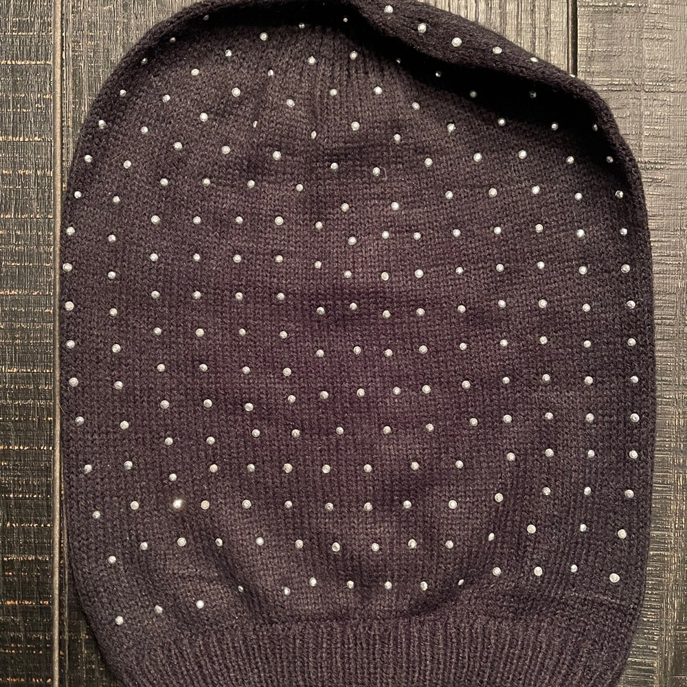 Black Knit Hat Slouchy beanie - Never Worn No Tags